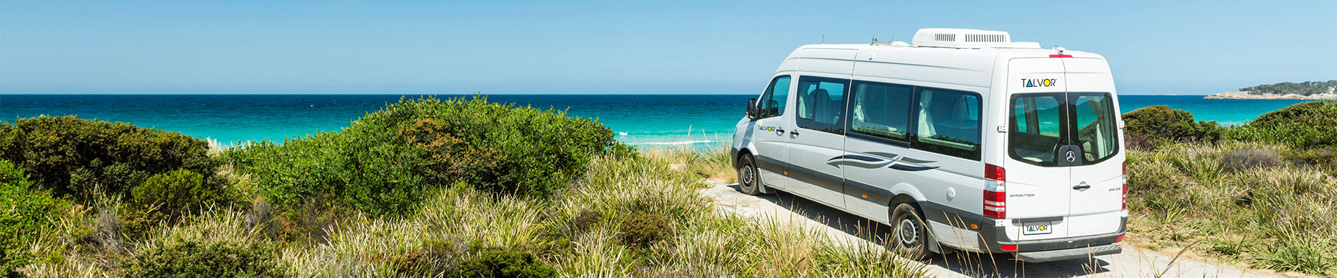 Talvor campervan overlooking the sea